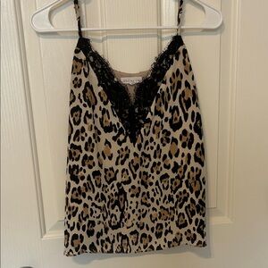 Socialite Leopard and Black Lace Cami